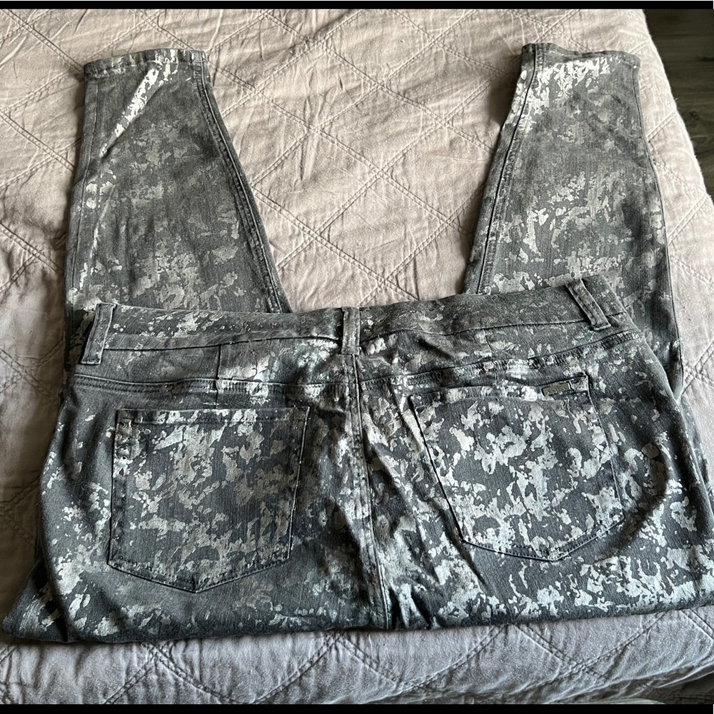 Melissa McCarthy Seven 7 Pencil Jeans 20W grey & silver